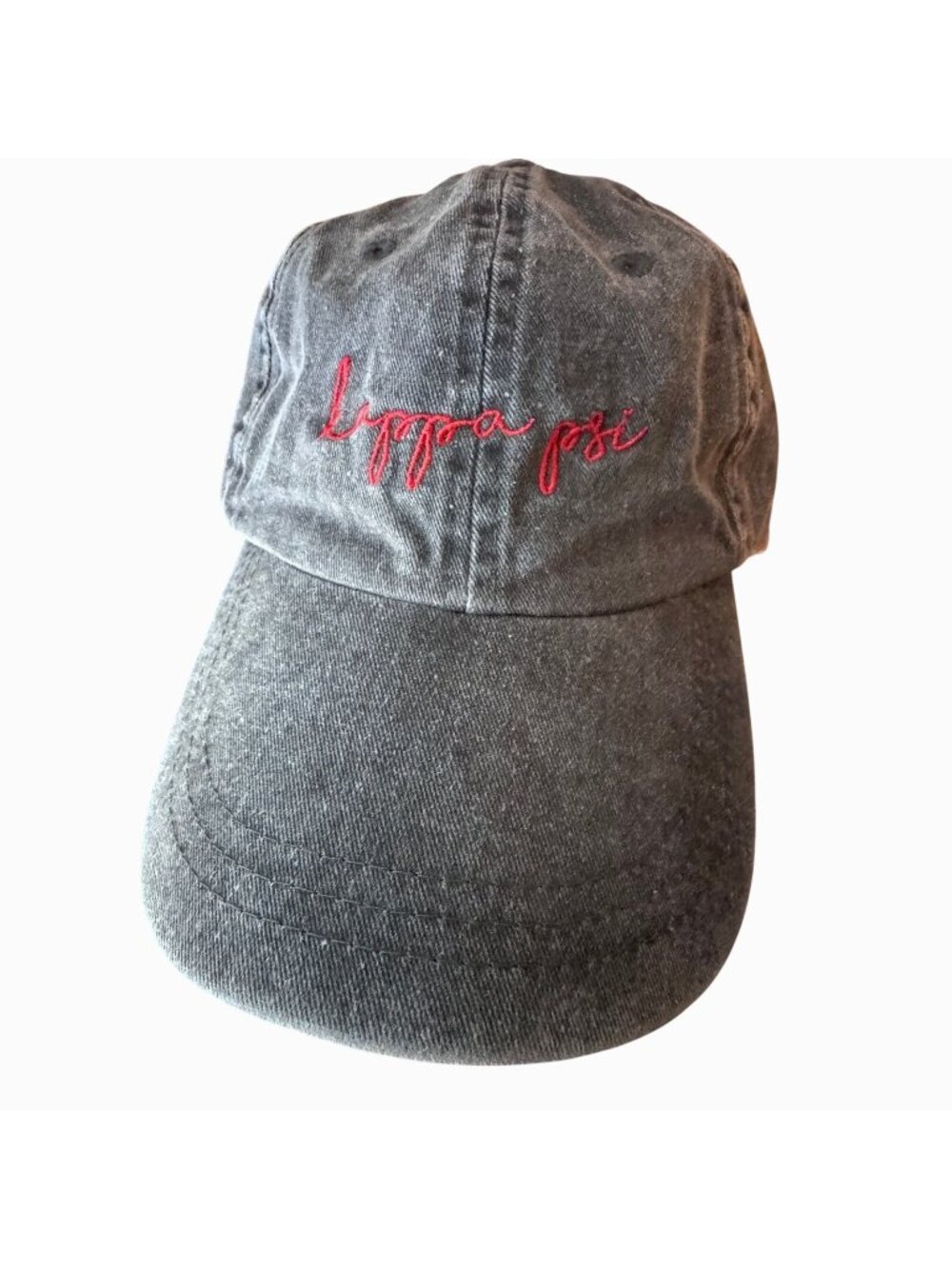 Kappa Psi Embroidered Adjustable Dad Hat - Black Denim